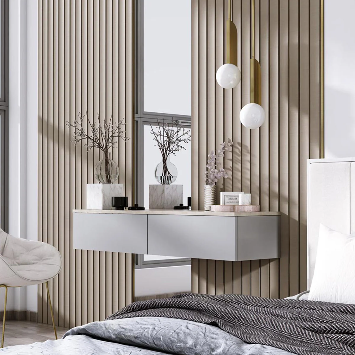 3D Kunststof Wandpanelen Beige Lumière Collection 270 x 12 cm - Image 4