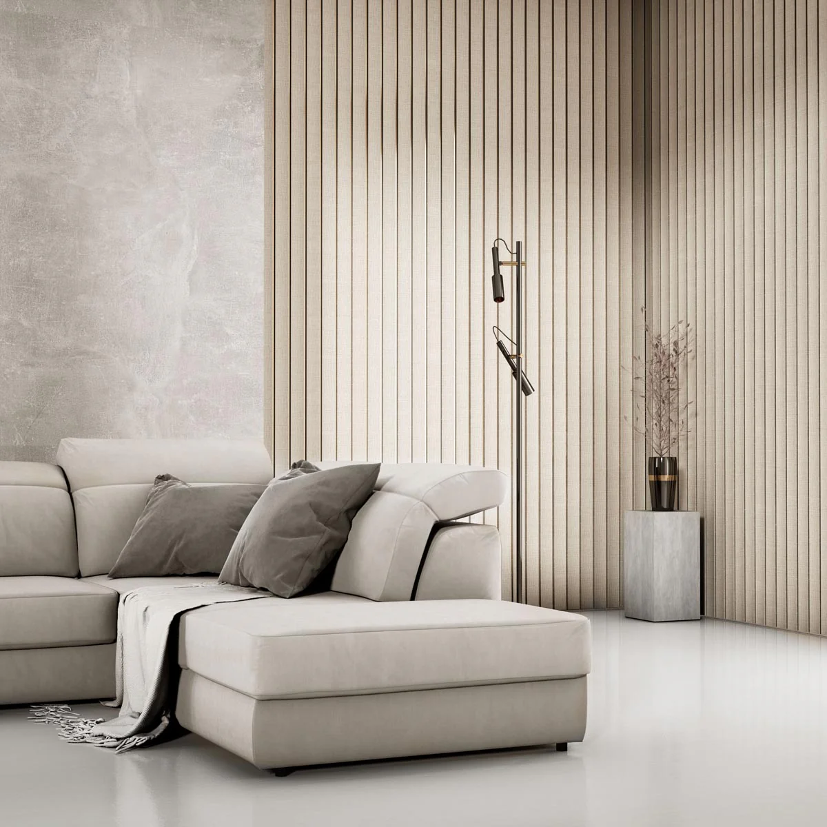 3D Kunststof Wandpanelen Beige Lumière Collection 270 x 12 cm - Image 5