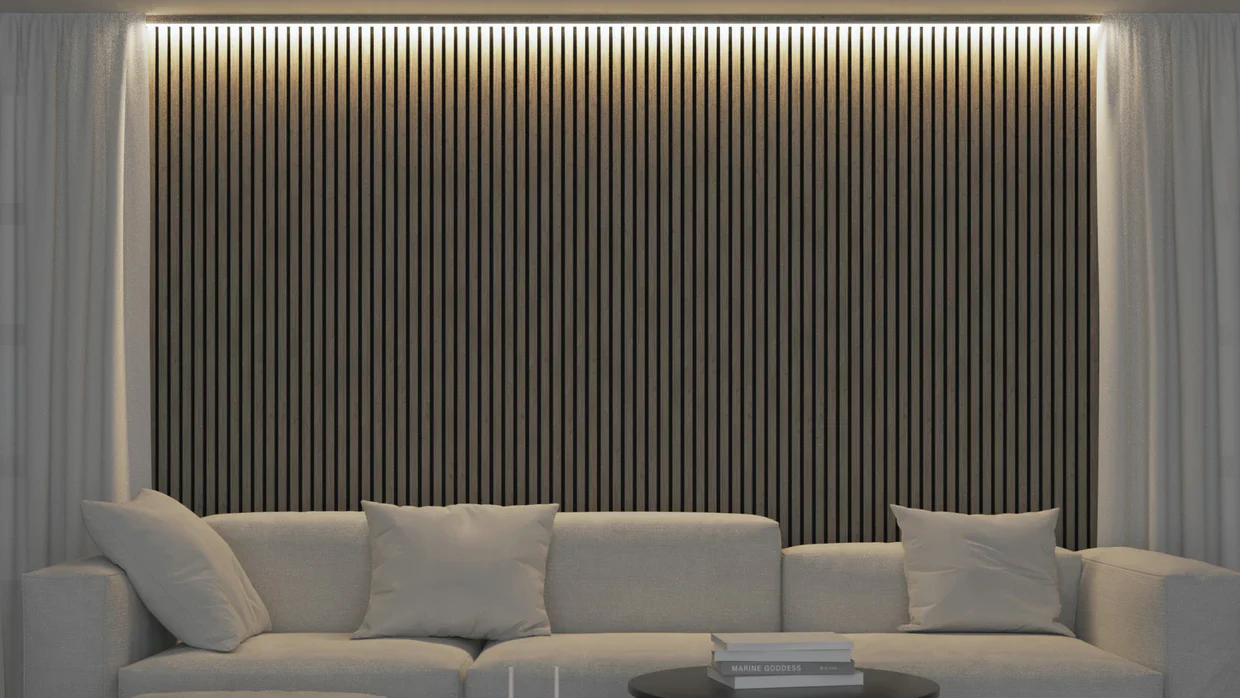 Akoestische panelen 270 x 60 x 2.2 cm - Eiken Light Naturel - Image 4