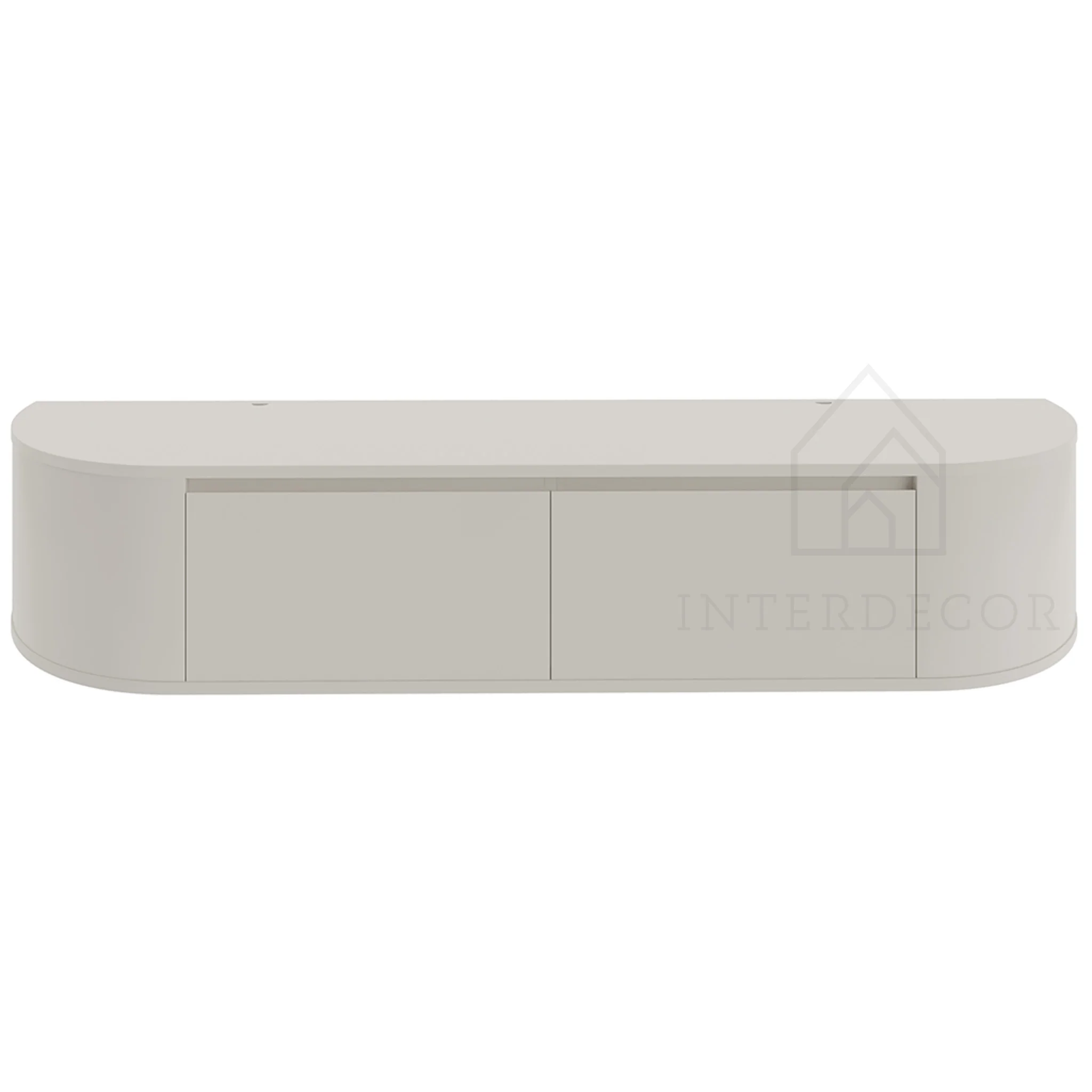 Aura curved TV-Meubel zwevend beige 180 cm - Image 3