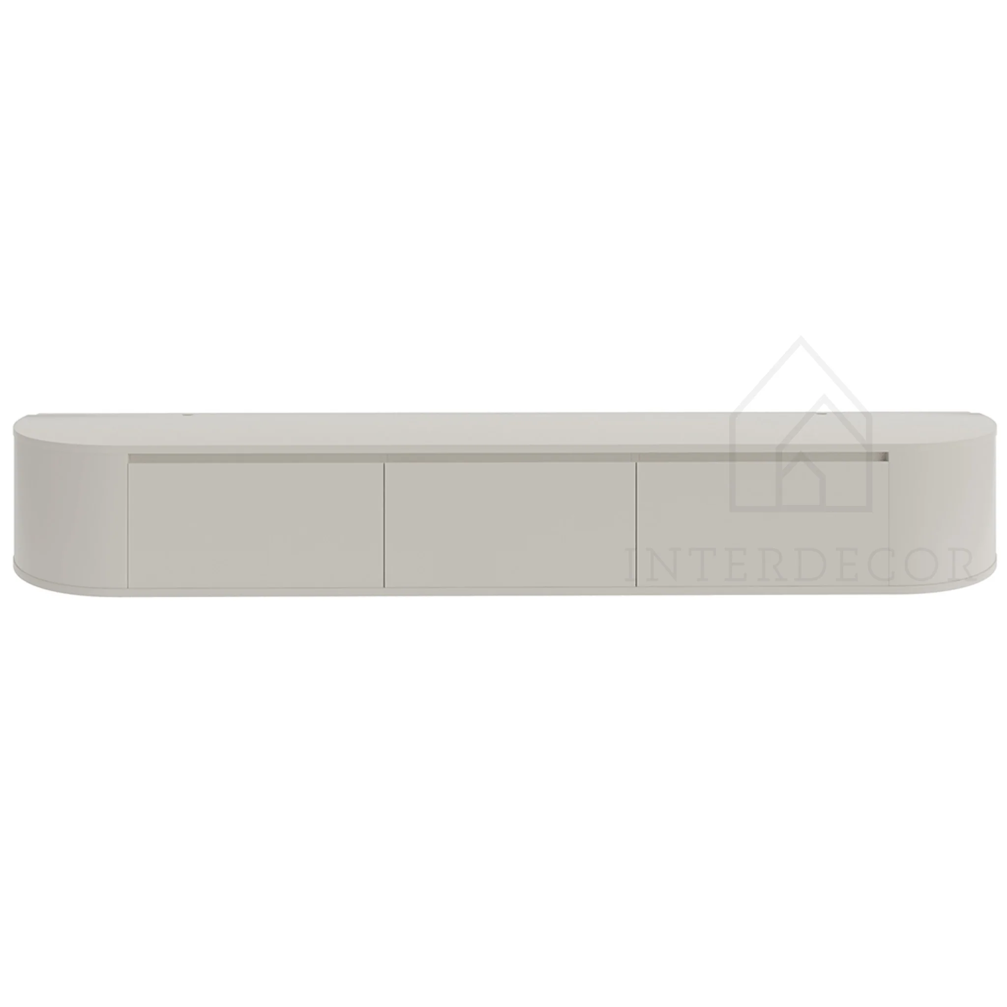 Aura curved TV-Meubel zwevend beige 240 cm - Image 3