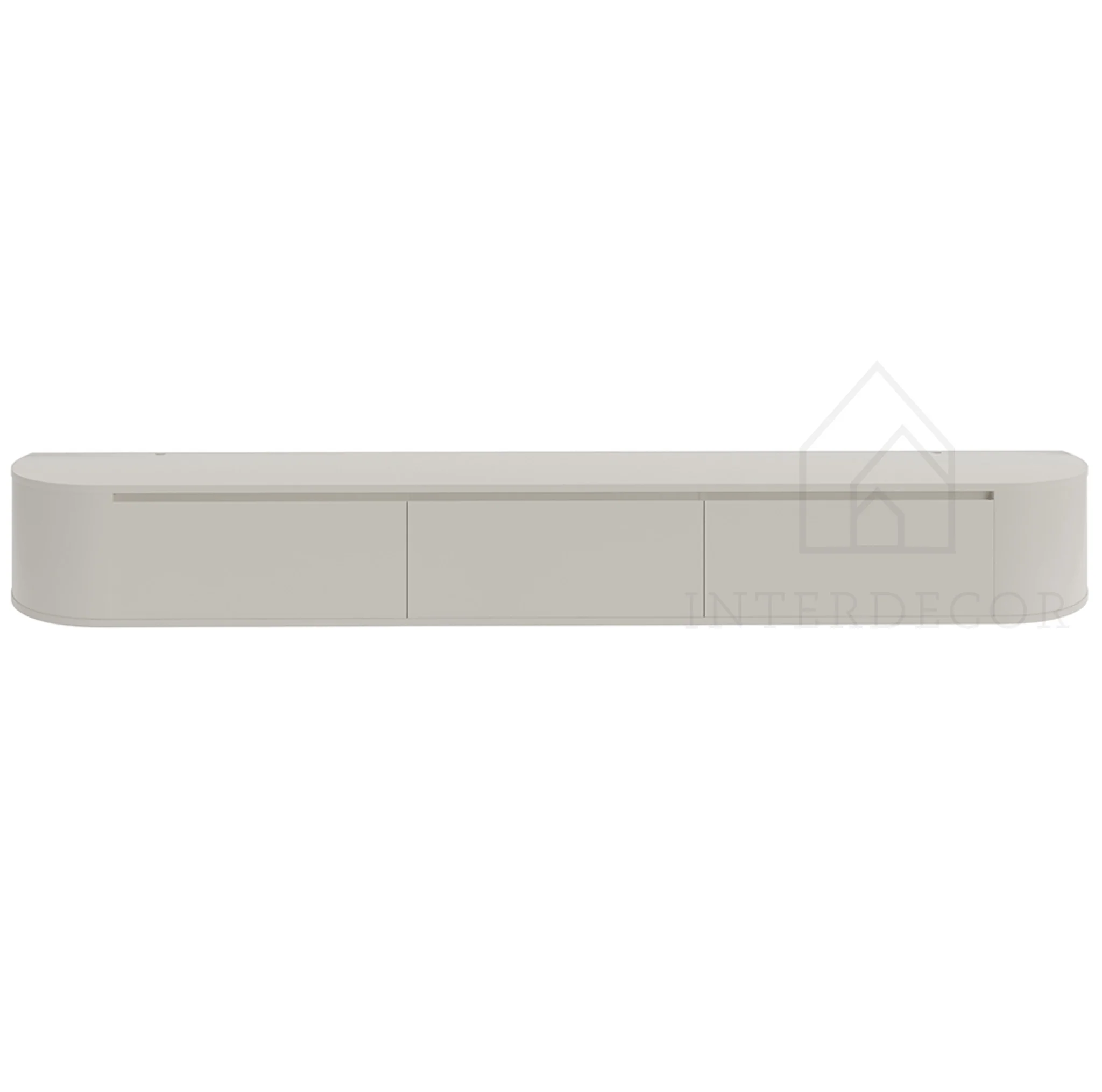 Aura curved TV-Meubel zwevend beige 280 cm - Image 3
