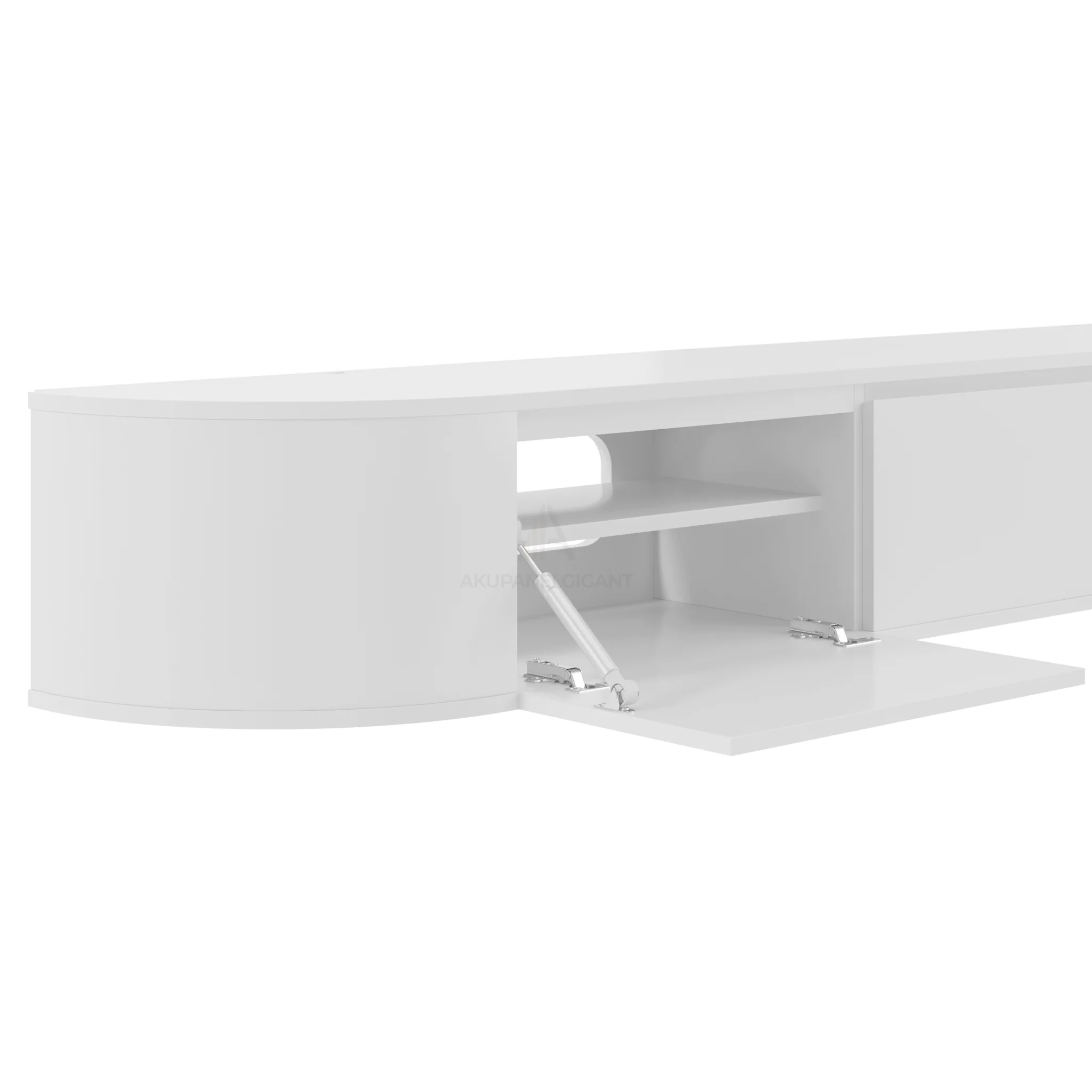 Aura curved TV-Meubel zwevend wit 180 cm - Image 3