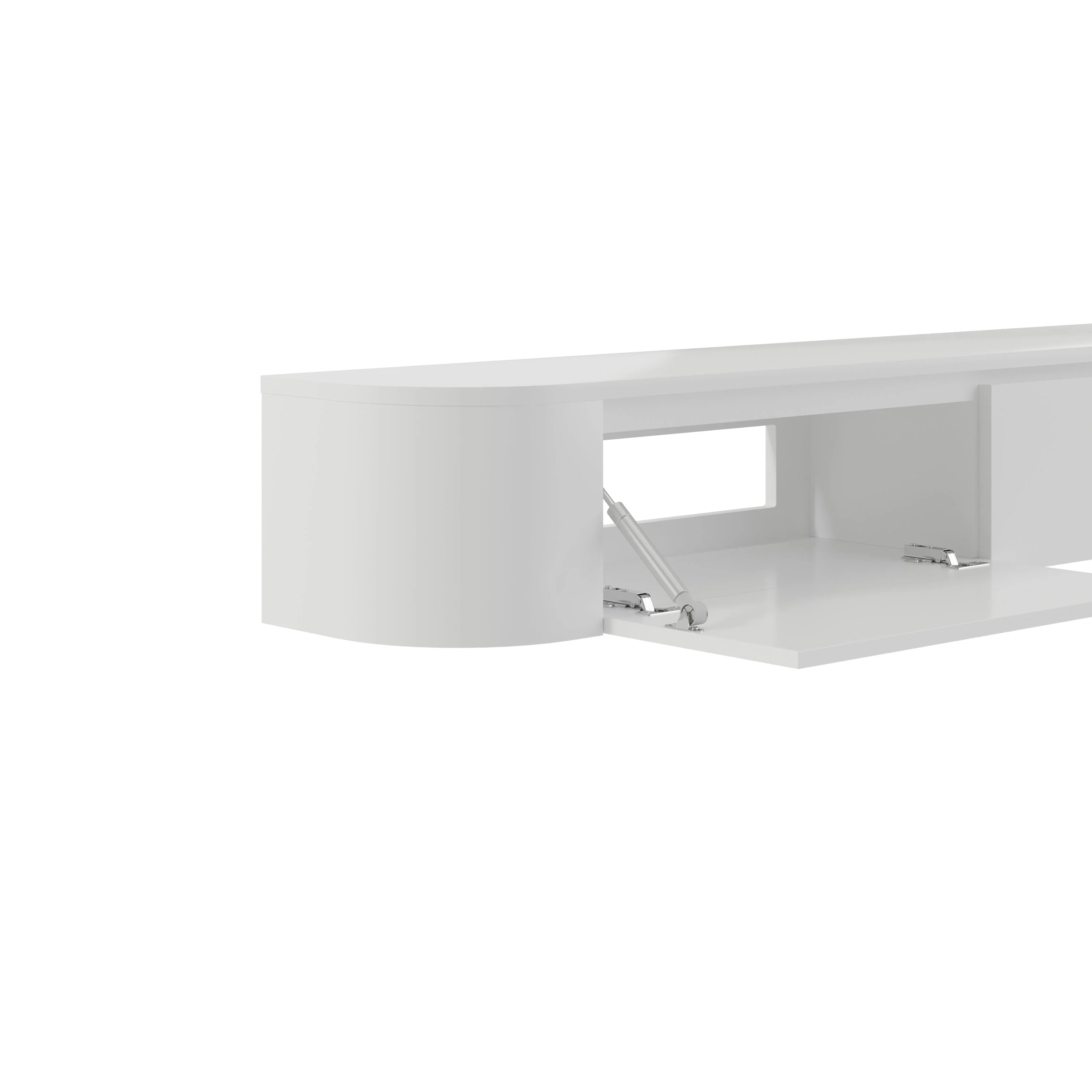 Dulce Japandi Tv-meubel 180 x 32 x 28 cm - Wit - Image 3