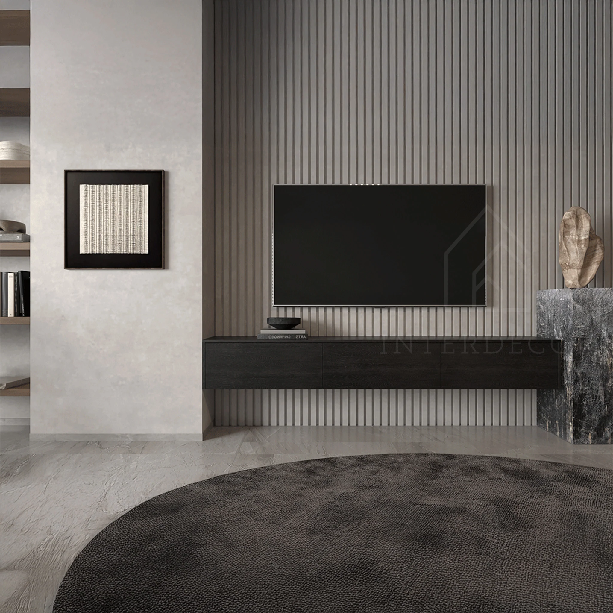 Madera TV-Meubel zwevend zwart 280 cm - Image 5
