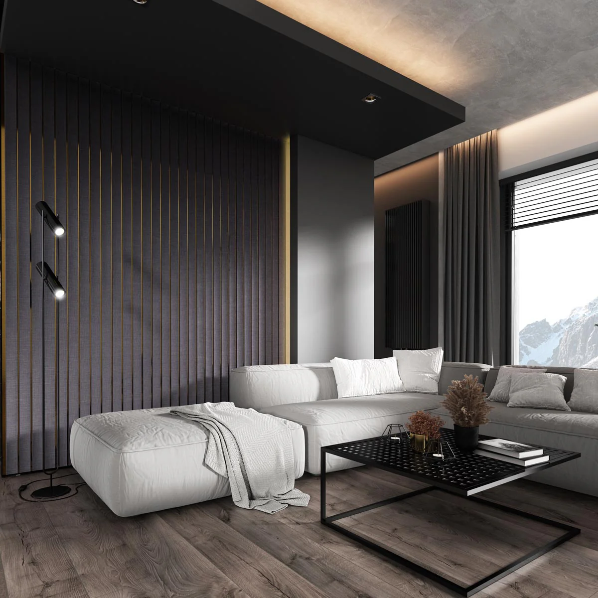 3D Kunststof Wandpanelen Antraciet Lumière Collection 270 x 12 cm - Image 4