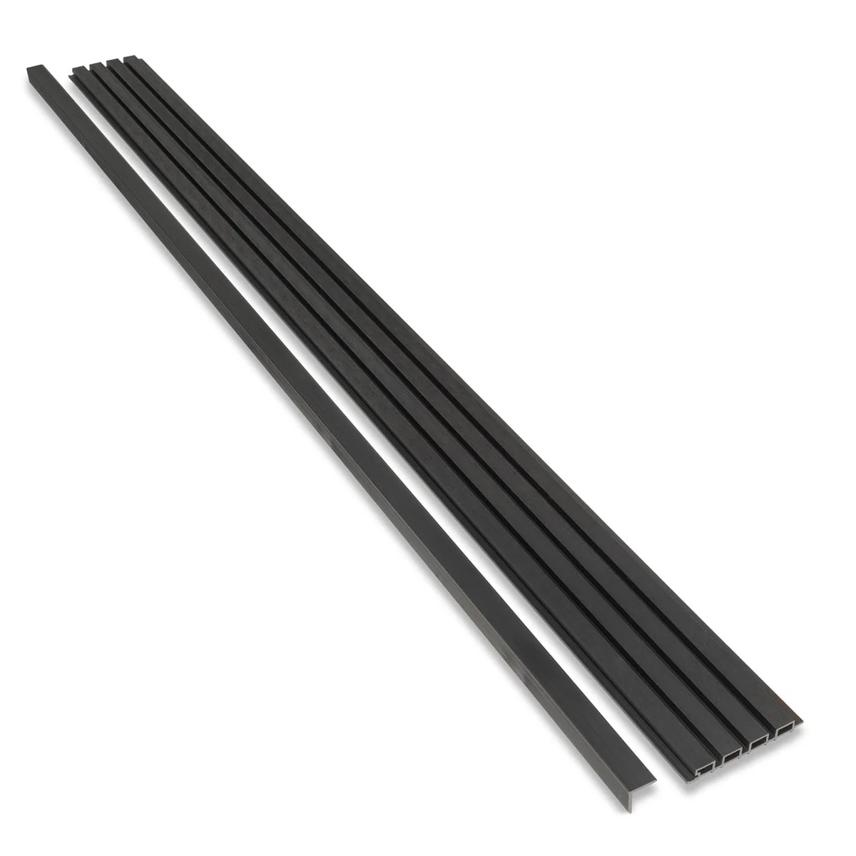 Composiet Gevelbekleding Zwart Lattenwand Wandpanelen 290 x 22 cm - Image 7
